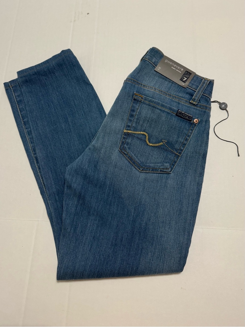 7 For All Mankind Gwenevere Super Skinny Jeans Womens Size 25